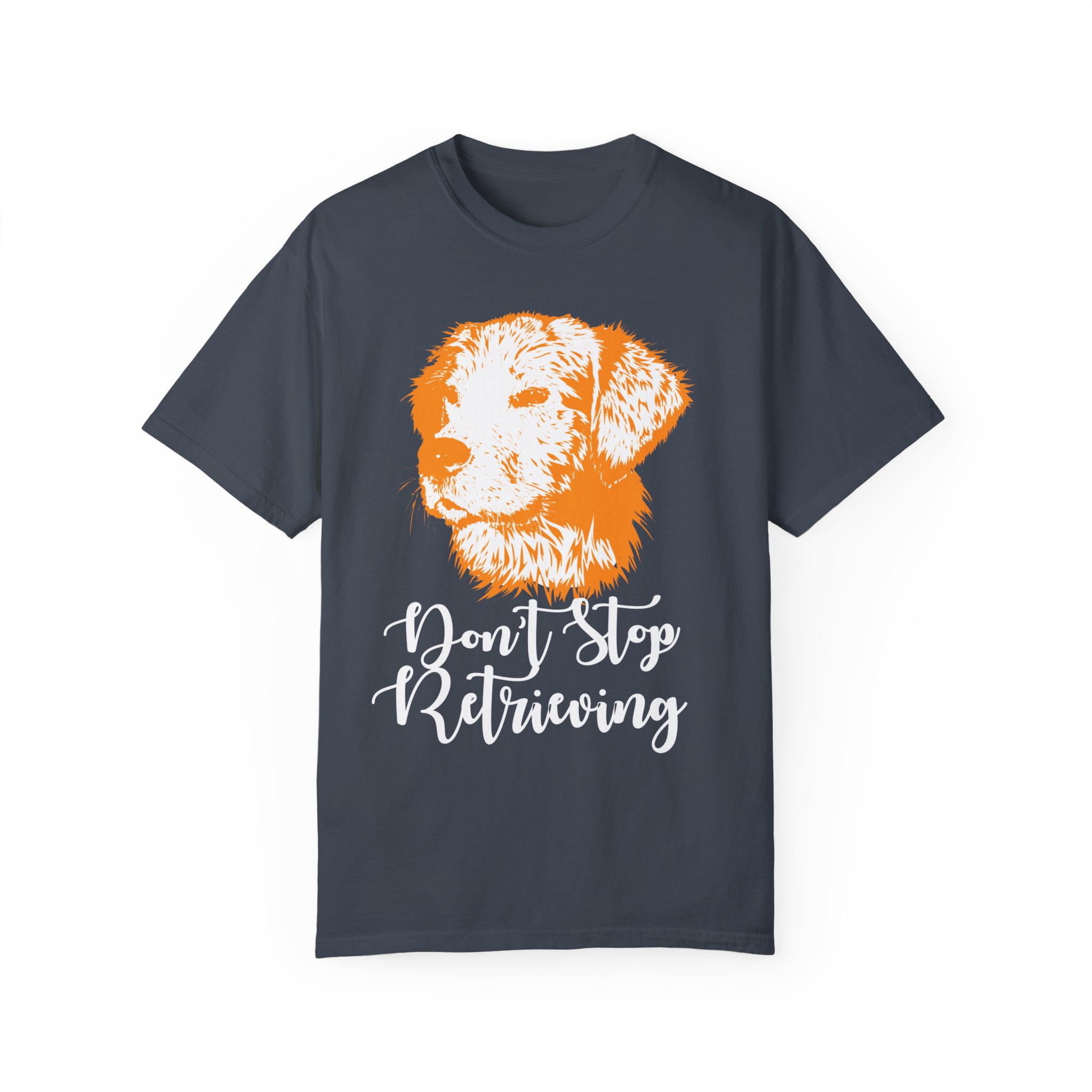 T-shirt Golden Retriever Don't Stop Retrieving - Bleu, Taille L, Unisexe, Très Bon état