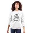 thumbnail image 1 of Don't Stop Smiling Every Day Positive Women Plus Size Crewneck Sweatshirt Brisco Brands 3X, 1 of 5