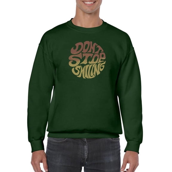 Don't Stop Smiling Groovy Style Sweatshirt Men -Image by Shutterstock, Male 4X-Large
