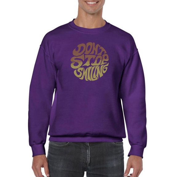 Don't Stop Smiling Groovy Style Sweatshirt Men -Image by Shutterstock, Male Large