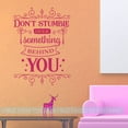thumbnail image 1 of Don't Stumble Over Behind You Vinyl Lettering Wall Quote Decal Sticker Decor 23x17-Inch Hot Pink, 1 of 2