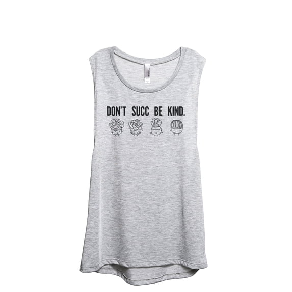 Don't Succ Be Kind Women's Fashion Sleeveless Muscle Workout Yoga Tank Top Sport Grey X-Large