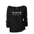 thumbnail image 1 of Don't Succ Be Kind Women's Fashion Slouchy 3/4 Sleeves Raglan Lightweight Sweatshirt Black 2X-Large, 1 of 3