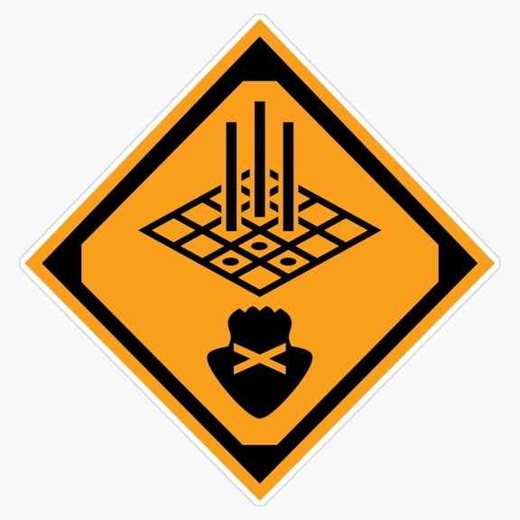Don't Swim On Grates Pool Safety Warning Humor Sticker