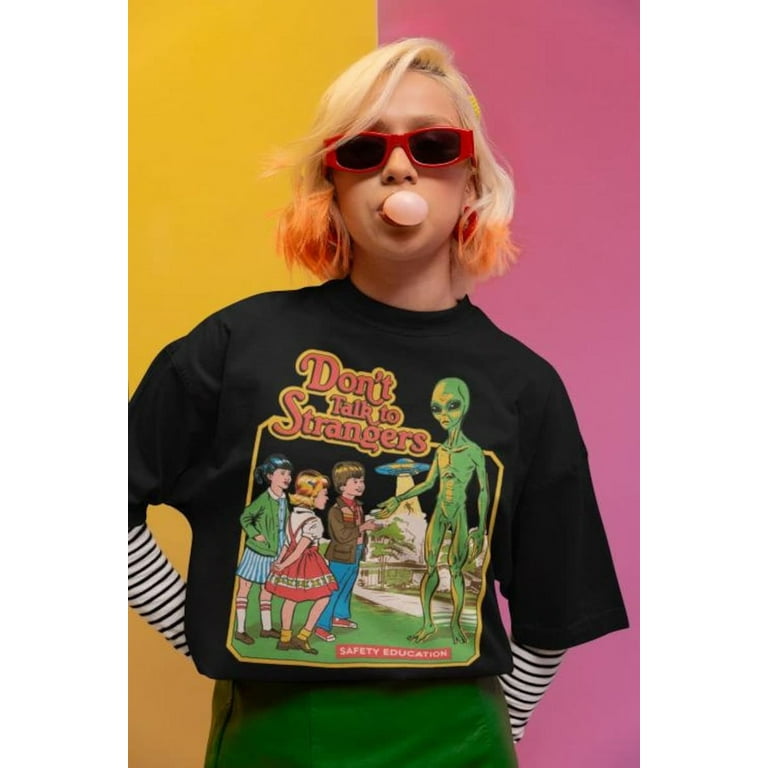 Awesome Alien Gift Shirt Retro Don't Talk To Strangers Ufo Awesome Alien Gift Shirt Retro Don't Talk To Strangers Ufo