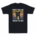 Don't Tell Me What To Do Black Cat Smoking Cigarette Vintage Men's T