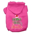 thumbnail image 1 of Christmas Pet Dog  Cat Hoodie Screen Printed, "Don't Tell Santa", 1 of 10