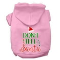 thumbnail image 1 of Christmas Pet Dog  Cat Hoodie Screen Printed, "Don't Tell Santa", 1 of 10