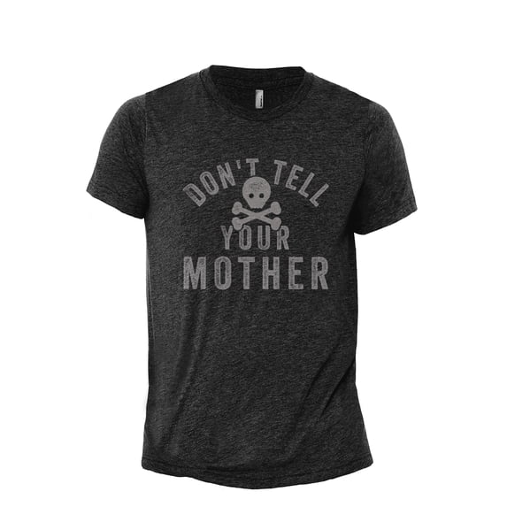 Don't Tell Your Mother Men's Modern Fit Fun Casual T-Shirt Printed Graphic Tee Charcoal Grey X-Large