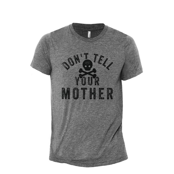 Don't Tell Your Mother Men's Modern Fit Fun Casual T-Shirt Printed Graphic Tee Heather Grey 3X-Large