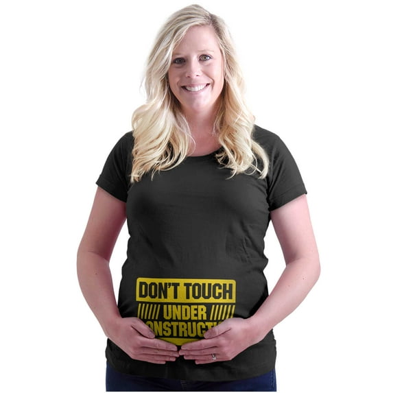 Don't Touch Expecting Mom Humor Women's Maternity T Shirt Tee Brisco Brands S