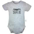 thumbnail image 1 of Don't Touch Me Seriously Ew Germs Funny Rompers For Babies, Newborn Baby Unisex Bodysuits, Infant Jumpsuits, Toddler 0-24 Months Kids One-Piece Oufits (Gray, 0-6 Months), 1 of 4