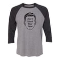 thumbnail image 1 of Don't Touch Your Face Unisex 3/4 Sleeve Baseball Raglan Tee, 1 of 2