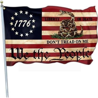 Don-t Tread on Me Flag We The People 1776 Flag Patriotic -American Flag 4th of July Memorial Day- Flags for Outside 3x5 Double Sided Outdoor- House Yard Holiday Decoration Banner