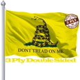 thumbnail image 2 of Gadsden 'Don't Tread On Me' Snake W/ USA Flag 4x6 2 of 3