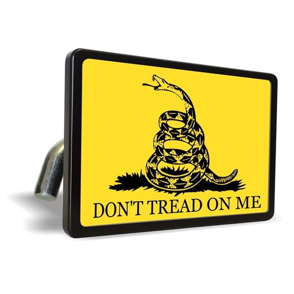 Don’t Tread on Me, Gadsden Flag - Premium QuaIity Anodized Billet Aluminum Laser Engraved UV Resistant Metal Trailer/Tow Hitch Cover for 2" Receivers, Luxury Product for Truck, SUV or Car