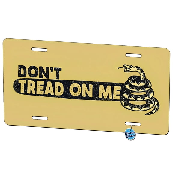 Don't Tread On Me Distressed Gadsden Metal Novelty License Plate