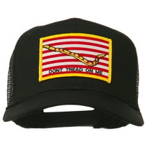 Don't Tread On Me Flag Patched Mesh Cap - Black OSFM