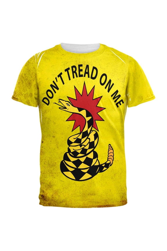 Don't Tread On Me Gadsden Flag All Over Adult T-Shirt - Medium