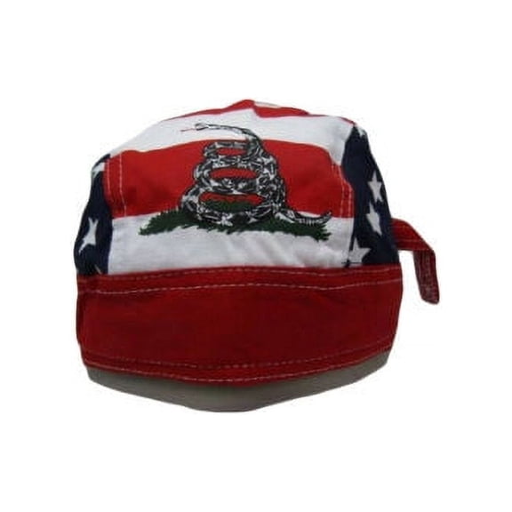 Don't Tread On Me Gadsden USA American Flag Do Rag Doo Rag Skull Cap Head Wrap