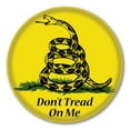 thumbnail image 1 of Don't Tread On Me Gadsen Circle Button with Pin Back, 1 of 3
