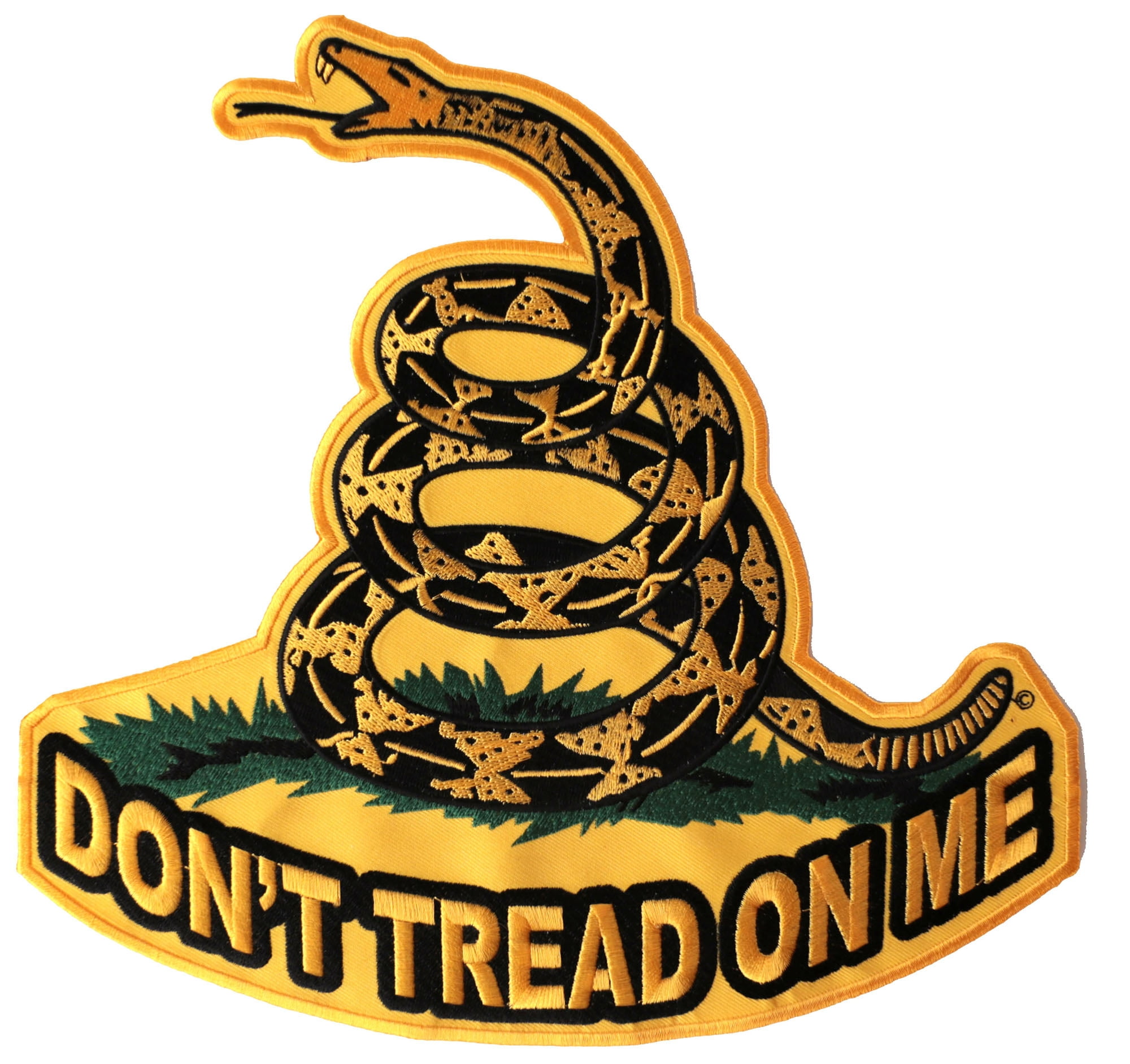 Don't Tread On Me Patch, Large Back Patches for Jackets and Vests