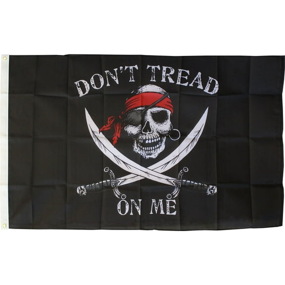 Don't Tread On Me Pirate - 3'X5' Nylon Flag (Swords)