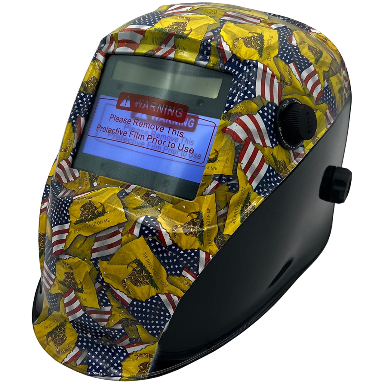 Don't Tread On Me USA Flag Pattern Hydro Dipped Auto Darkening Welding Helmets