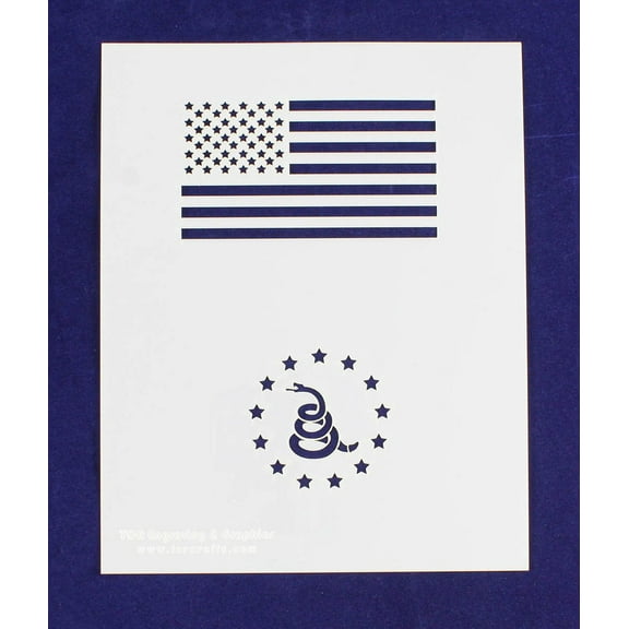 Don't Tread on Me (Gadsden Flag)/Revolutionary War & 50 Star US Flag- 1 piece