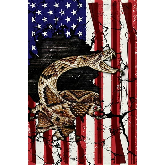 Don't Tread on Me Gadsden Snake Sublimated Double Sided Deluxe Garden Flag 12" x 18" 3-ply 600 Denier 110 Knitted PolyesterSGF007