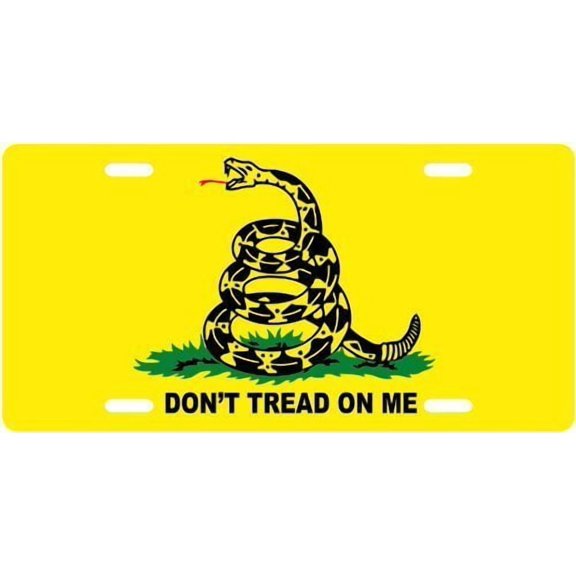 Don't Tread on Me License Plate, Front License Plate, Vanity Tag