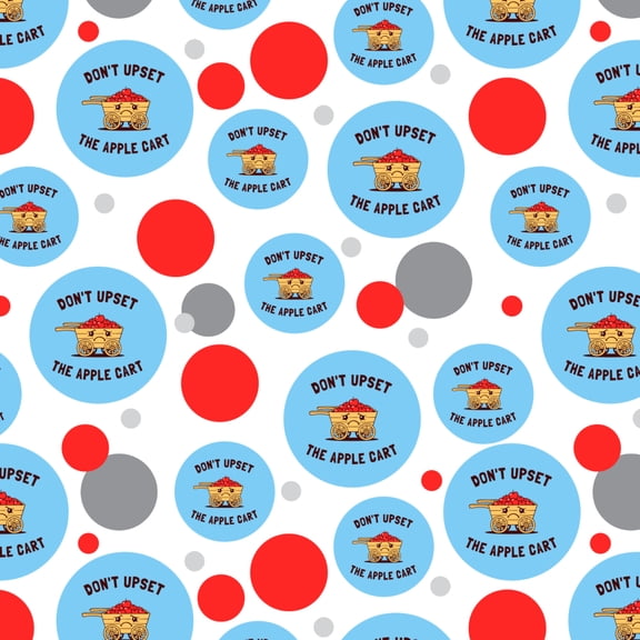 Don't Upset the Apple Cart Funny Humor Premium Gift Wrap Wrapping Paper Roll
