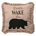 thumbnail image 1 of Don't Wake the Bear Rustic Cabin Throw Pillow 18x18, 1 of 1