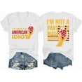 thumbnail image 1 of Don't Wanna Be An American Idiot Vneck Shirt, American Flag T-Shirt Patriotic Graphic Tees, 1 of 5