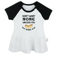 thumbnail image 1 of Don't Want None Unless you Got Buns Hun Funny Dresses For Baby, Newborn Babies Skirts, Infant Princess Dress, 0-24M Kids Graphic Clothes (Black Raglan Dresses, 12-18 Months), 1 of 4