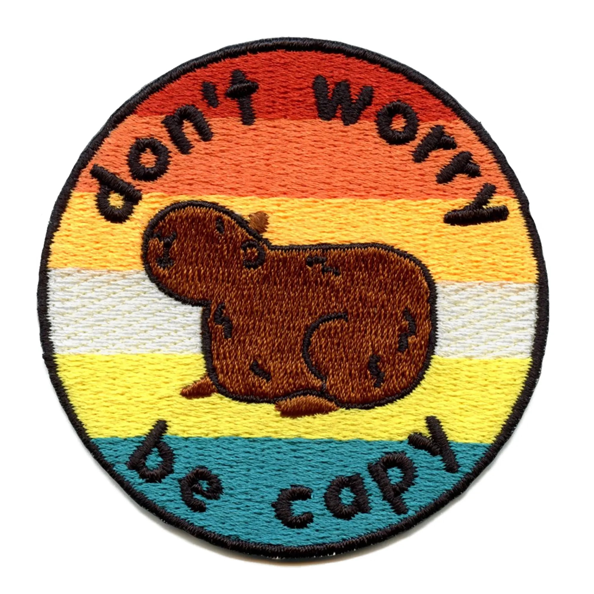 Capybara Small Iron-on Patch Iron on Patch, Iron on Patch Flower, Patch,  Patches, Patches for Jackets, Patch for Backpack, Capybara Patch 