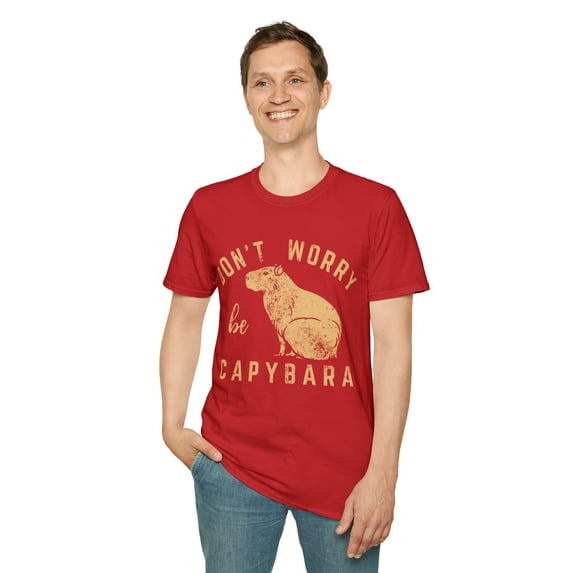 Don't Worry Be Capybara-Funny Humor Universe Softstyle TShirt