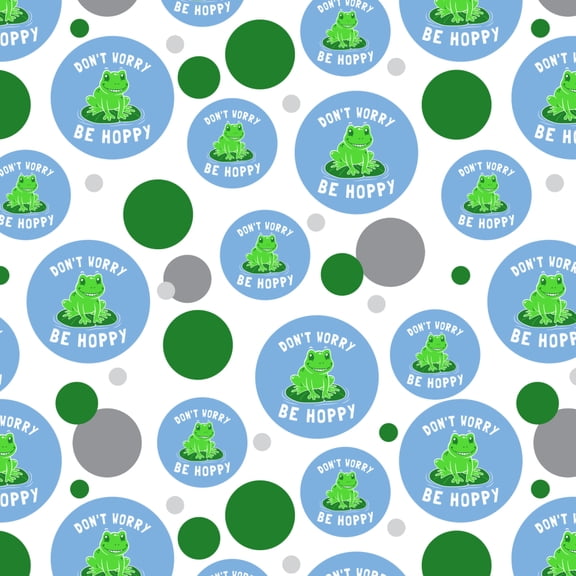 Don't Worry Be Hoppy Frog Funny Humor Premium Gift Wrap Wrapping Paper Roll