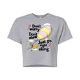 thumbnail image 1 of Don't Worry Go Along - Juniors Cropped Cotton Blend T-Shirt, 1 of 6