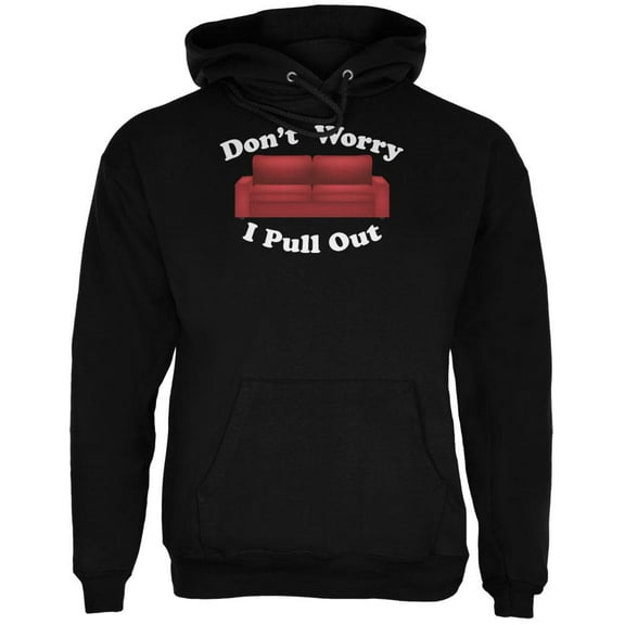 Don't Worry I Pull Out Black Adult Hoodie - Large