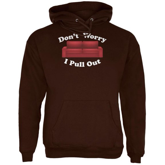 Don't Worry I Pull Out Brown Adult Hoodie - X-Large