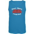 thumbnail image 1 of Don't Worry I Pull Out Turquoise Adult Tank Top - Medium, 1 of 1