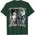 thumbnail image 1 of Don't Worry Kitten Daddy's here Alpha Wolf Father Grandpa Unisex T-Shirt for Men Women Kids Toddler,Forest Green Color,Size L, 1 of 5