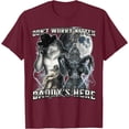 thumbnail image 1 of Don't Worry Kitten Daddy's here Alpha Wolf Father Grandpa Unisex T-Shirt for Men Women Kids Toddler,Maroon Color,Size 5XL, 1 of 5