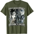 thumbnail image 1 of Don't Worry Kitten Daddy's here Alpha Wolf Father Grandpa Unisex T-Shirt for Men Women Kids Toddler,Military Green Color,Size YXL, 1 of 5