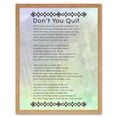 thumbnail image 1 of Don't You Quit Poem Blue Green Watercolour Motivation Typography Quote Art Print Framed Poster Wall Decor 12x16 inch, 1 of 4