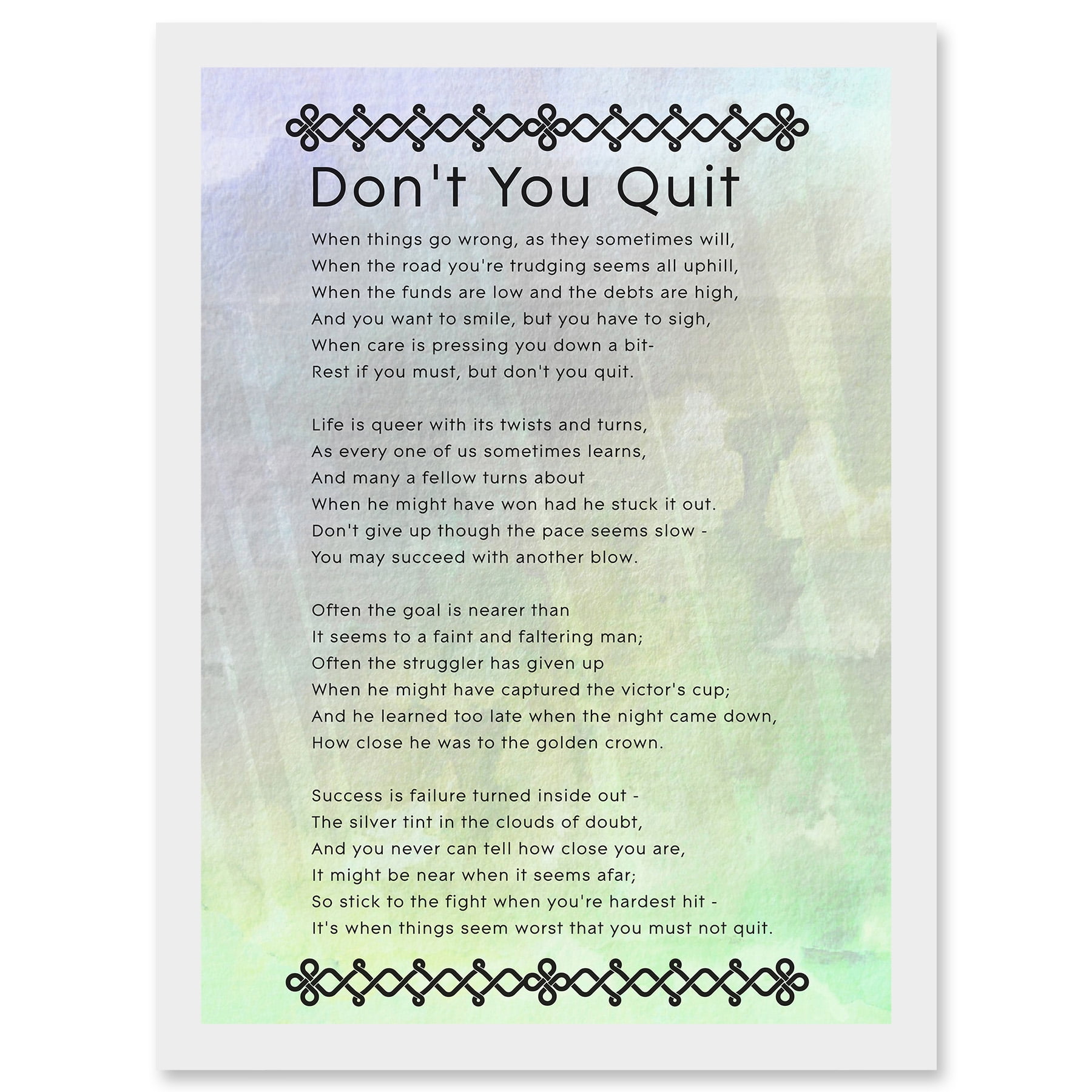 Don t You Quit Poem Motivation Typography Quote A4 Artwork Framed Wall Art Print 367071bd dc09 4e0e b16d 5fa26694a131.cfe6bcdceaea1c7e3eff4e74aa1a233d don't you quit poem motivation typography quote a4 artwork framed