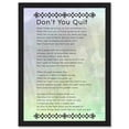 thumbnail image 1 of Don't You Quit Poem Motivation Typography Quote A4 Artwork Framed Wall Art Print, 1 of 4
