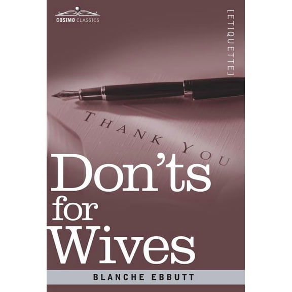 Don'ts for Wives, (Hardcover)