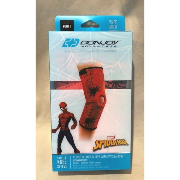 DonJoy Marvel Avengers Spider-Man Youth Neoprene Knee Sleeve Patella Donut